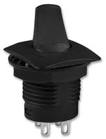 E-SWITCH RR3405A Rocker Switch, On-Off, DPST, Non Illuminated, Panel Mount, Black, RR 3405 Series