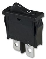 E-SWITCH R6ABLKBLKFF Interruptor (Switch) de Balancín, Lengüeta Faston, Encendido-apagado, SPST, No Iluminado