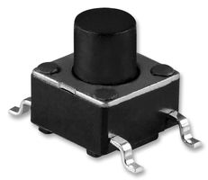 E-SWITCH TL3301PF160QG Interruptor Táctil, SPST-NA-DM, TL3301 Series, Accionamiento superior, Surface Mount, Botón Redondo