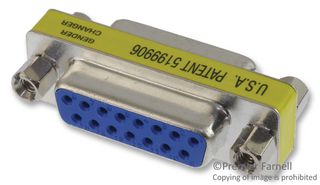 MULTICOMP SPC19826 D Sub Connector Adapter, Low Profile Telco, Standard D Sub, Receptacle, 15 Positions
