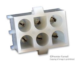 AMP - TE CONNECTIVITY 643749-1 Conector Rectangular, Serie Universal Mate-N-Lok, 6 Contactos, Cabezal, 6.35 mm, Agujero Pasante