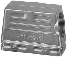 AMPHENOL SINE/TUCHEL C146 21R016 500 1 Conector Uso Rudo, Entrada Lateral M32, 4 Clavijas, Bajo Perfil, Capucha, Entrada Lateral