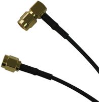 AMPHENOL RF 135103-02-24.00 RF / Coaxial Cable Assembly, 2 ft, 610 mm, RG174/U, SMA Right Angle Plug, SMA Straight Plug, 50 ohm