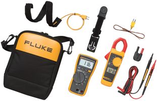 FLUKE FLUKE-116/323 KIT Digital Multimeter Kit, 323 True-rms Clamp Meter, 116 HVAC Multimeter, Test Leads, Soft Case