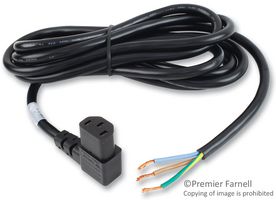 VOLEX 17539 Cable de Alimentación, IEC 60320 C13 a Extremo Libre, 3 m, 13 A, 125 VAC, Negro
