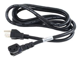 VOLEX 17608 Cable de Alimentación, Blindado, IEC 320 C13 a NEMA 5-15P, 2 m, 13 A, 125 VAC, Negro