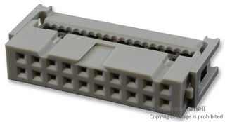 AMPHENOL COMMUNICATIONS SOLUTIONS 842-812-2022-134 IDC Connector, IDC Receptacle, Female, 2.54 mm, 2 Row, 20 Contacts, Cable Mount