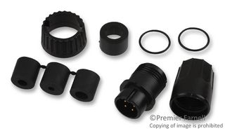 SWITCHCRAFT/CONXALL 3282-4PG-3DC Circular Connector, Sealed Circular Connector, Multi-Con-X Series, Cable Mount Plug, 4 Contacts