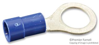 MOLEX 19070-0078 Ring Tongue Terminal, M8, 5/16", 14 AWG, 2.5 mm², InsulKrimp 19070 Series, Blue
