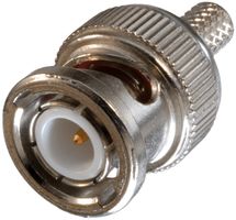 AIM CAMBRIDGE - CINCH CONNECTIVITY CPMC881 RF / Coaxial Connector, BNC Coaxial, Straight Plug, Crimp, 50 ohm, RG58, Brass