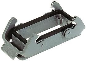 HARTING 09300100301ML Heavy Duty Connector, Base, Bulkhead Mount, Aluminum Body, 2 Lever, 10B, Han 10B Hoods & Inserts
