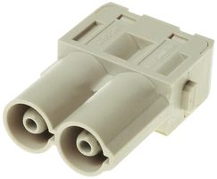 HARTING 09140022642 Conector Uso Rudo, Protección para los Dedos, Serie Han Modular, Inserto, 2 Contactos, Macho