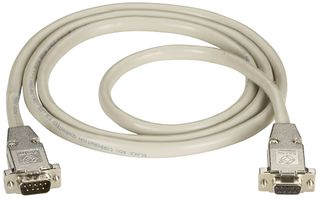 BLACK BOX EDN12H-0025-MF Computer Cable, D Sub 9 Position Plug, D Sub 9 Position Receptacle, 25 ft, 7.6 m, Beige