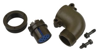 AMPHENOL INDUSTRIAL 97-3108B-16S-1S Conector Circular, Serie 97, MIL-DTL-5015, Macho Ángulo Reca, 7 Contactos, Socket por Soldadura