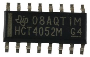 TEXAS INSTRUMENTS CD74HCT4052M 4:1 Analog Multiplexer/Demultiplexer IC, Dual, 180 ohm, 4.5V to 5.5V, SOIC-16