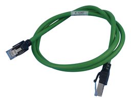 HARTING 09459711102 Ethernet Cable, Cat5e, Cat5e, RJ45 Plug to RJ45 Plug, STP (Shielded Twisted Pair), Green, 1 m