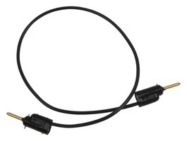 POMONA P-12-0 Conector de Punta Macho Apilable Modelo P en Cada Extremo, 12", Negro