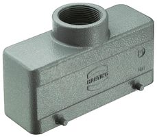 HARTING 19300241422 Conector Uso Rudo, Entrada Superior M32, 4 Clavijas, Bajo Perfil, Capucha, Entrada Superior