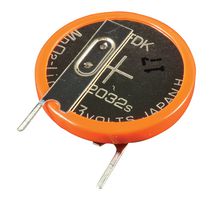 FDK CR2032-T9-2 Battery, 3 V, 2032, Lithium, 200 mAh, PCB Pins, 1