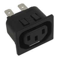 TE CONNECTIVITY - CORCOM 1609133-2 Conector de Potencia IEC, Salida IEC C13, 15 A, 250 VAC, Conexión Rápida
