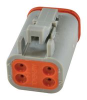 AMPHENOL SINE/TUCHEL AT06-4S. Automotive Connector Housing, Sealed, AT Series, Plug, 4 Positions, AT Series Connectors