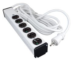 MULTICOMP SPC11113 Cable de Extensión, 6 Tomacorrientes, NEMA 5-15R-HG, 15 A, 125 V, NEMA 5-15P-HG, 4.6 m