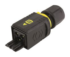 HARTING 09461453420 Conector Rectangular de Potencia, 3 Contactos, Serie PushPull, Montaje de cable, Crimpado, Macho