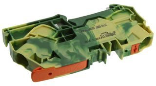 WAGO 2110-5207 Bloque de Terminal c/Montaje en Riel DIN, 2 Posiciones, 20 AWG, 6 AWG, 10 mm²