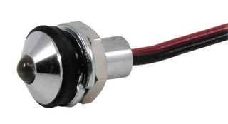 VCC / VISUAL COMMUNICATIONS COMPANY CD-1-8712-9933-I LED Panel Mount Indicator, White, 28 VDC, 6 mm, 20 mA, 250 mcd, IP67