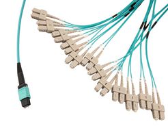 L-COM MPM24OM3-SCR-05 FIBRE CORD, MPO PLUG-SC, MM, 500MM