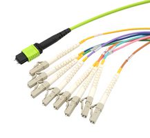 L-COM MPM8OM5-FLCZ-05 FIBRE CORD, MPO PLUG-LC, MM, 500MM