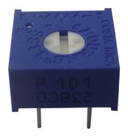 BOURNS 3386P-1-500LF Recortador, Una Vuelta, Cermet, Ajuste Superior, 50 ohm, Through Hole, 1 Vueltas