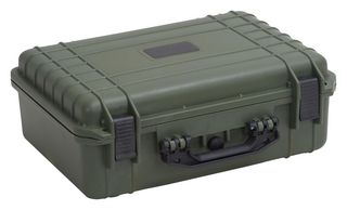 MULTICOMP PRO MP016449 Equipment Case, Weatherproof, Polypropylene, Green, 18.5" x 14.06" x 6.93", with Foam