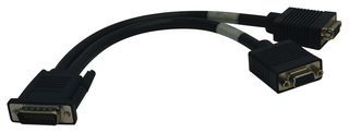 EATON TRIPP LITE P574-001 Cable de Computadora, Macho DMS-59 Posiciones, HD-15 Receptáculo (2), 1 ft, 300 mm, Negro