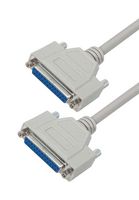 L-COM CSMN25FF-15 Computer Cable, D Sub 25 Position Receptacle, D Sub 25 Position Receptacle, 15 ft, 4.6 m