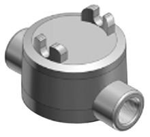 ABB - THOMAS & BETTS GUAC14-TB Acoplamiento Conduit, Caja de Distribución con Cubierta de Aluminio, GUAC, 1/2 ", 6.8 cu.in