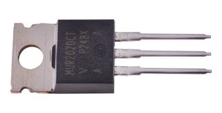 VISHAY VS-MUR2020CTPBF Diodo Rápido / Ultrarápido, 200 V, 20 A, Cátodo Común Doble, 850 mV, 25 ns, 100 A