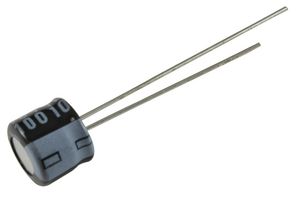 RUBYCON 16MH5100MEFC6.3X5 Capacitor Electrolítico, Miniatura, 100 µF, 16 V, ± 20%, Pin de PC, 2000 horas a 105°C, Polar