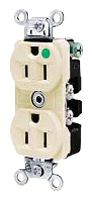HUBBELL WIRING DEVICES HBL8200HI Conector de Entrada de Potencia, Uso Hospitalario, 2P3W, NEMA 5-15R, Hospital Grade Power Entry