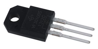VISHAY VF30100S-E3/4W Rectificador Schottky, 100 V, 30 A, Único, ITO-220AB, 3 Pines, 910 mV