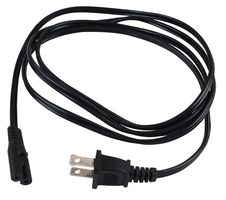 EATON TRIPP LITE P012-006 Mains Power Cord, NEMA 1-15P to IEC 320 C7, 1.8 m, 10 A, 120 VAC, Black