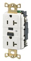 HUBBELL WIRING DEVICES GFR5362WTR Conector de Entrada de Potencia, Power Entry, 20 A, Blanco, PET (Poliéster), 125 V