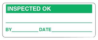 TE CONNECTIVITY QLL402 Label, Legend, 19.1 mm, 50.8 mm, Paper, Inspected OK (By, Date)