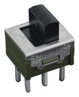 NKK SWITCHES MS22BNW03 Interruptor (Switch) Deslizable, DPDT, Encendido-Nada-Encendido, Through Hole, MS Series, 6 A