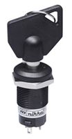 NKK SWITCHES CKM13ETW01 Keylock Switch, On-Off-On, SPDT, CK Series, 3 Position, Solder, 3 A