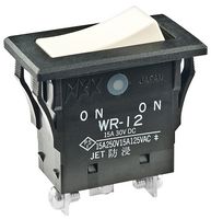 NKK SWITCHES WR12BT Rocker Switch, On-None-On, SPDT, Non Illuminated, Panel Mount, Ivory, WR Series