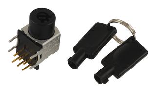 NKK SWITCHES SK13AEG30 Interruptor de Llave, Encendido-Encendido-Encendido, SP3T, SK Series, 3 Posiciones, Soldable