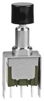 NKK SWITCHES MB2011SS2W13-CA Botón Pulsador, MB2000 Series, SPDT, Encendido-(Encendido), Roldana, Negro