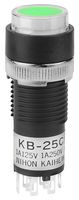 NKK SWITCHES KB25CKW01-5F-JF Botón Pulsador, KB Series, 12.3 mm, DPDT, Encendido-(Encendido), Roldana, Transparente