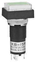 NKK SWITCHES KB15RKW01-5F-JF Botón Pulsador, KB Series, 12.3 mm, SPDT, Encendido-(Encendido), Rectangular, Transparente